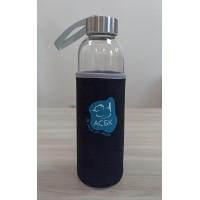 Бутылка для воды с логотипом АСБК 520 мл, с черным чехлом