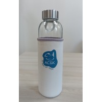 Бутылка для воды с логотипом АСБК 520 мл, с белым чехлом